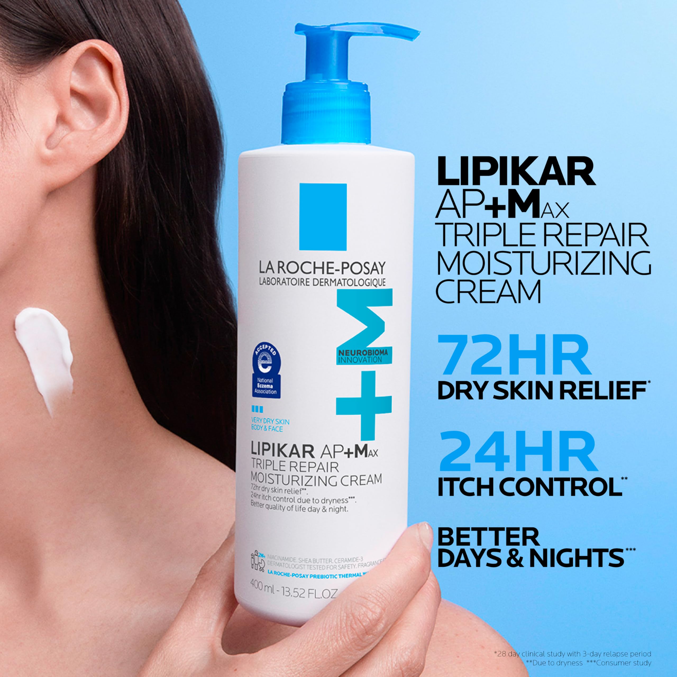 La Roche-Posay pump and cap detail highlighting easy dispensing and hygienic use