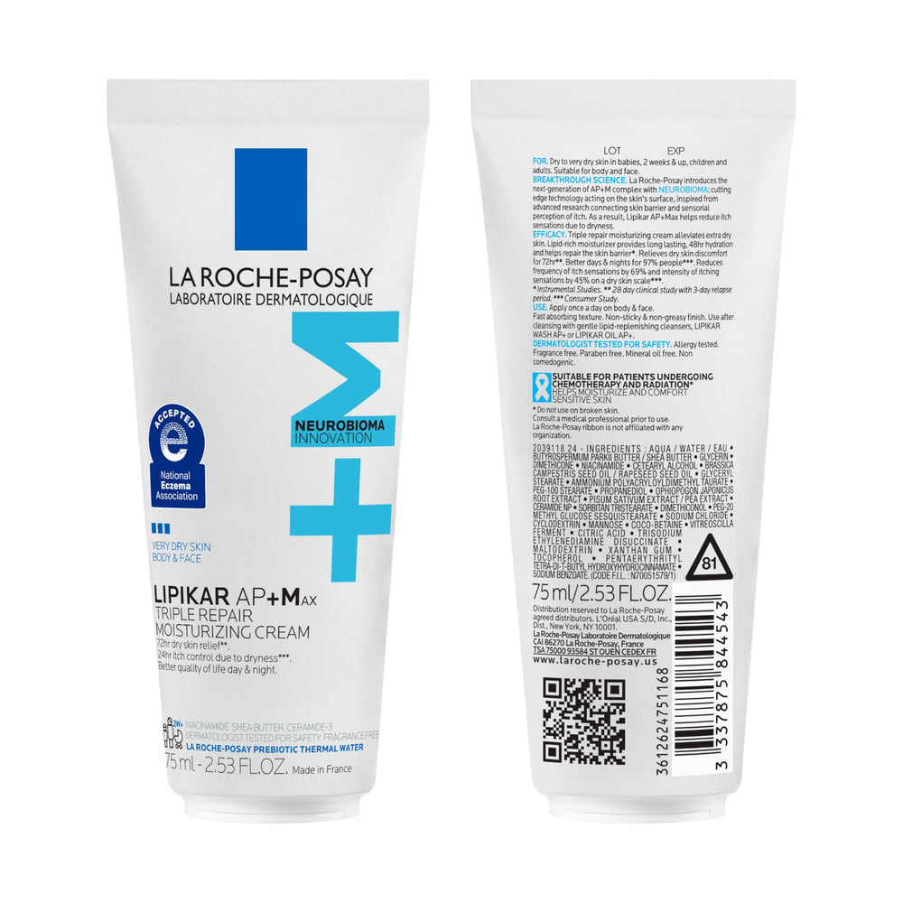 La Roche-Posay jar next to hand for scale displaying the generous 16.07 oz size