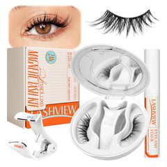 LASHVIEW AN26 front packaging showing kit and compact case for travel convenience
