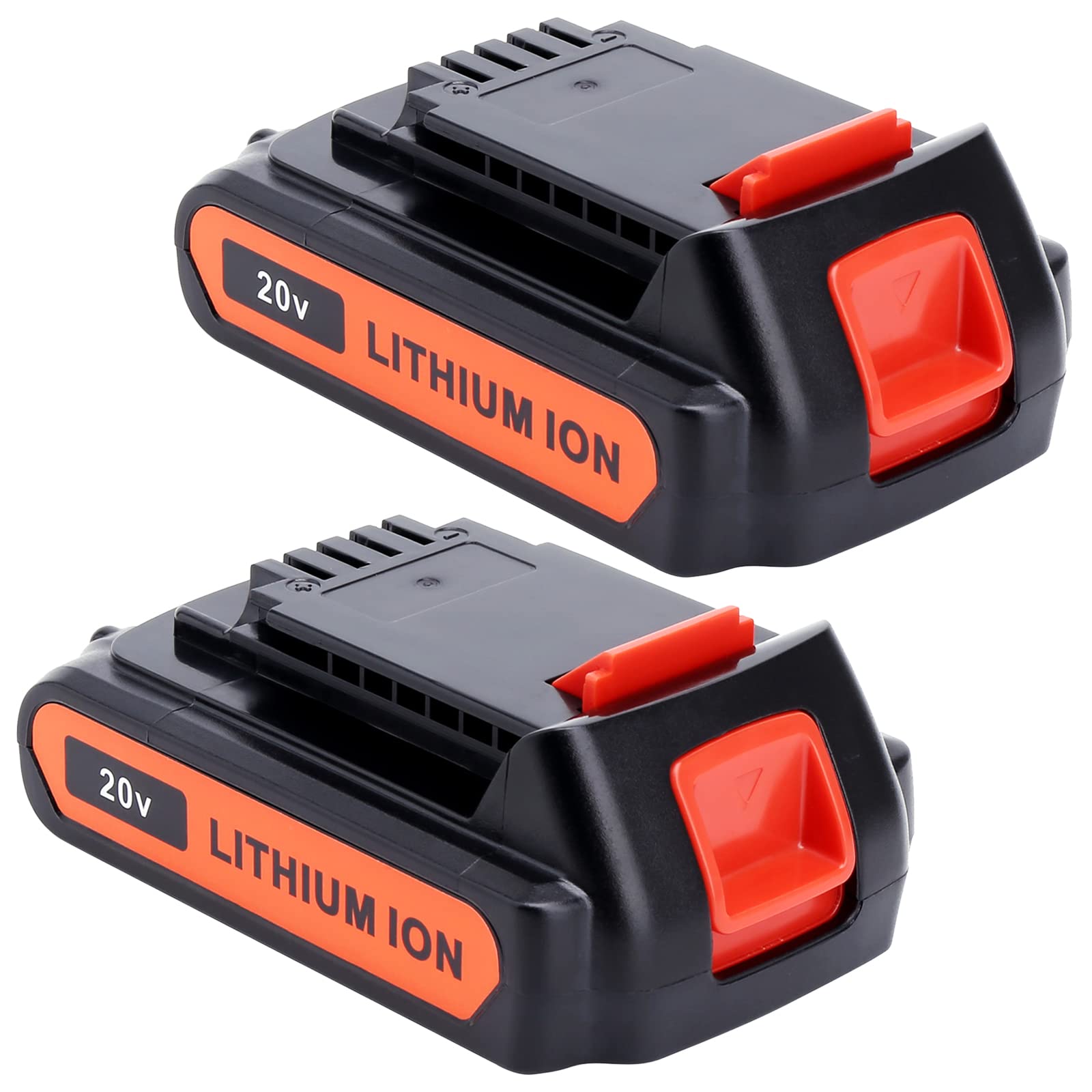 Lasica front view 2Pack 20V batteries showing pack details and compatibility benefits