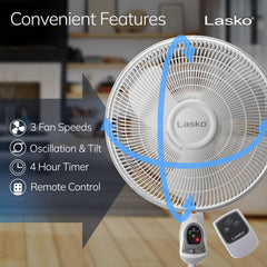 Lasko oscillating fan circulating air across a living room