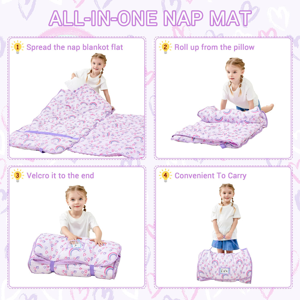 lasoftan daycare setting mat in use to promote consistent naps