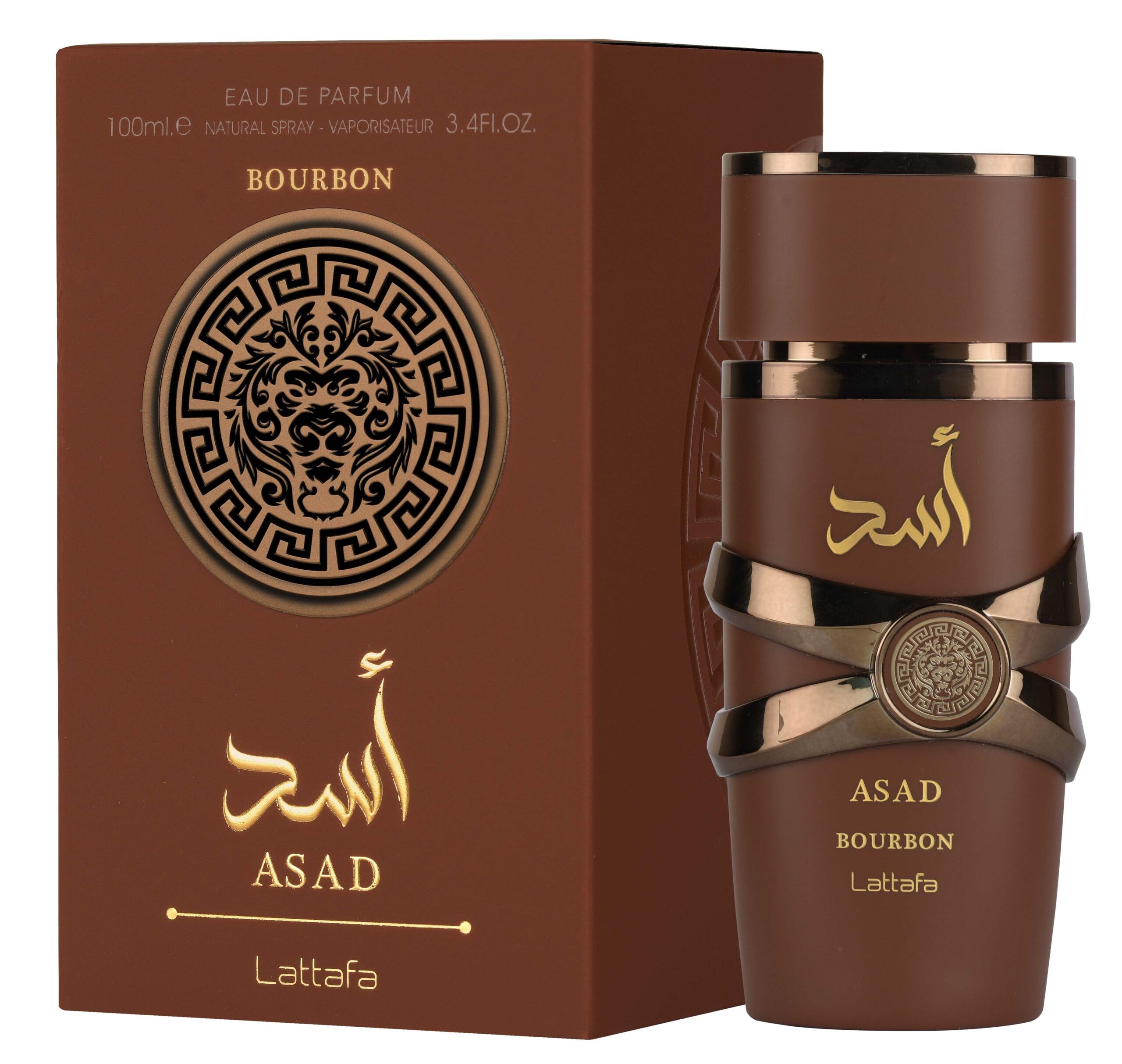 Lattafa Asad Bourbon boxed packaging highlighting presentation and gift readiness