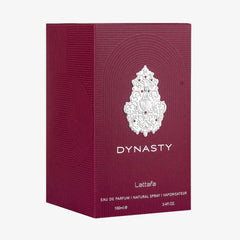 Lattafa Dynasty cap and spray nozzle ready for precise application