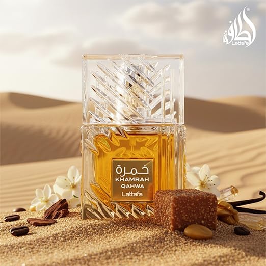 Lattafa bottle side label showing fragrance name and concentration details
