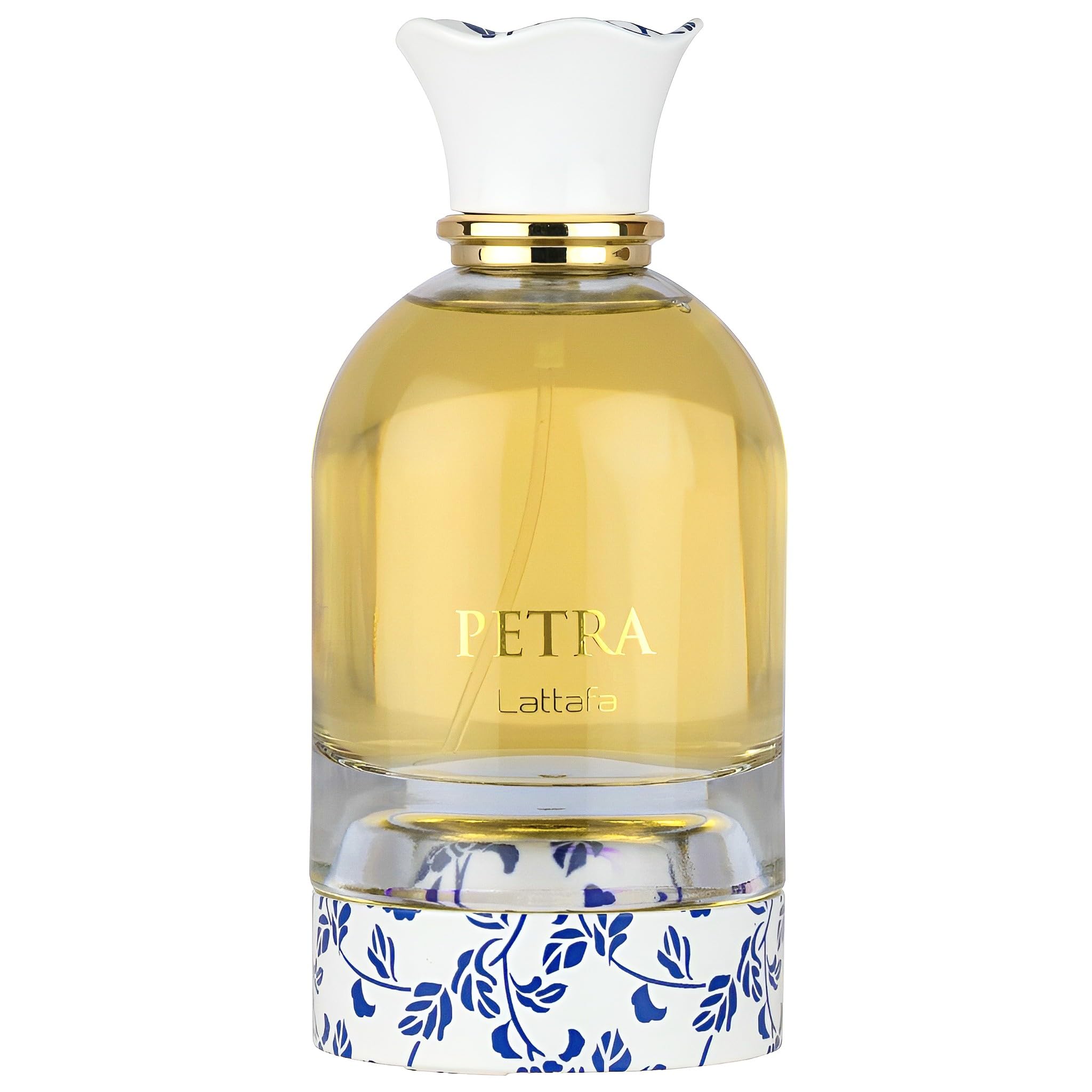 Lattafa Petra front bottle view showing elegant design and gifting appeal