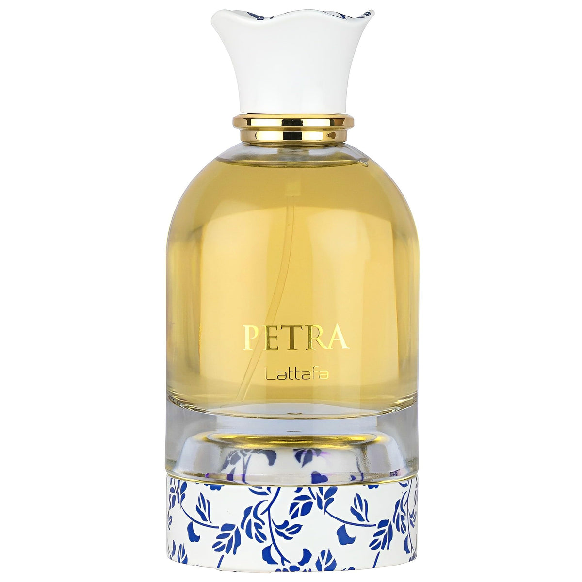 Lattafa Petra front bottle view showing elegant design and gifting appeal