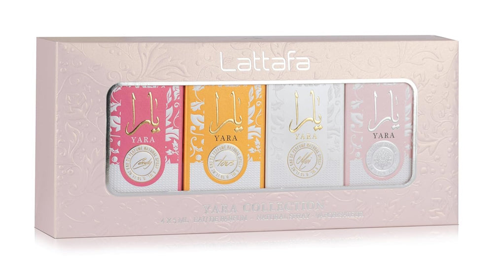 Lattafa Yara bottles detail close-up highlighting bottle design and easy application
