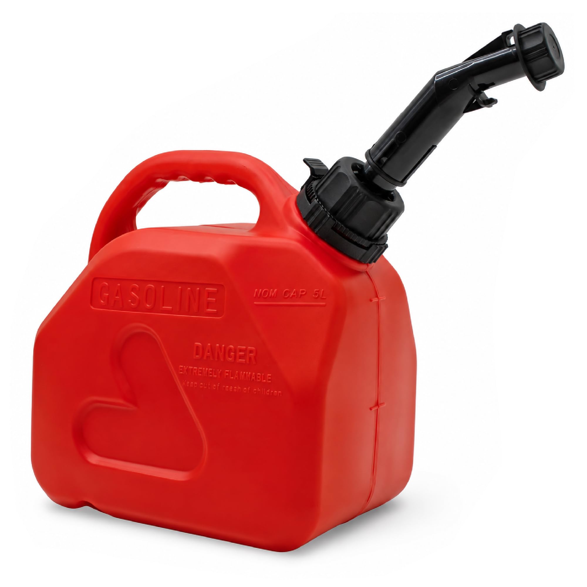 LAUCO front view of portable fuel caddy showing compact design and easy handling