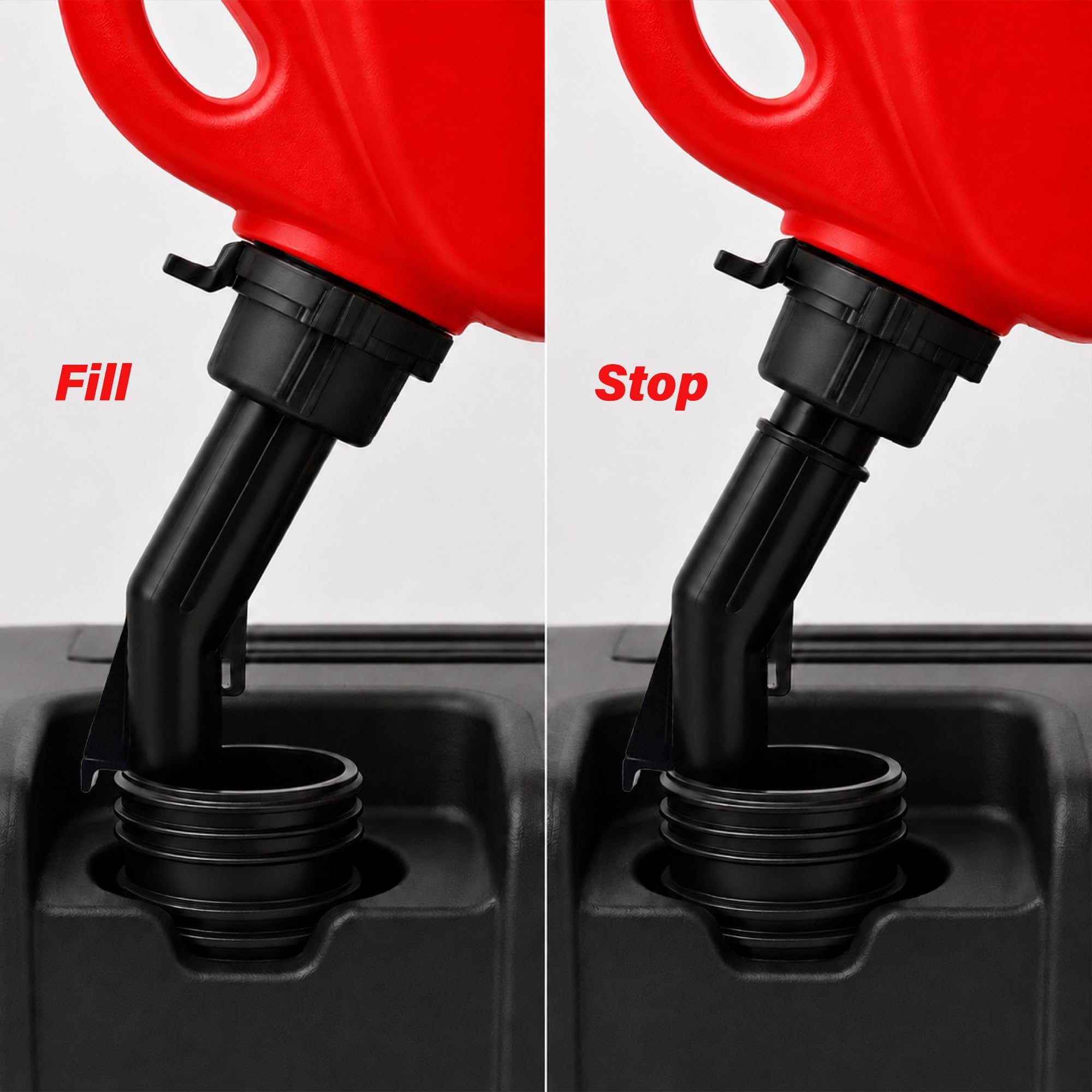 LAUCO flexible transfer hose detail for accurate reach and safe routing