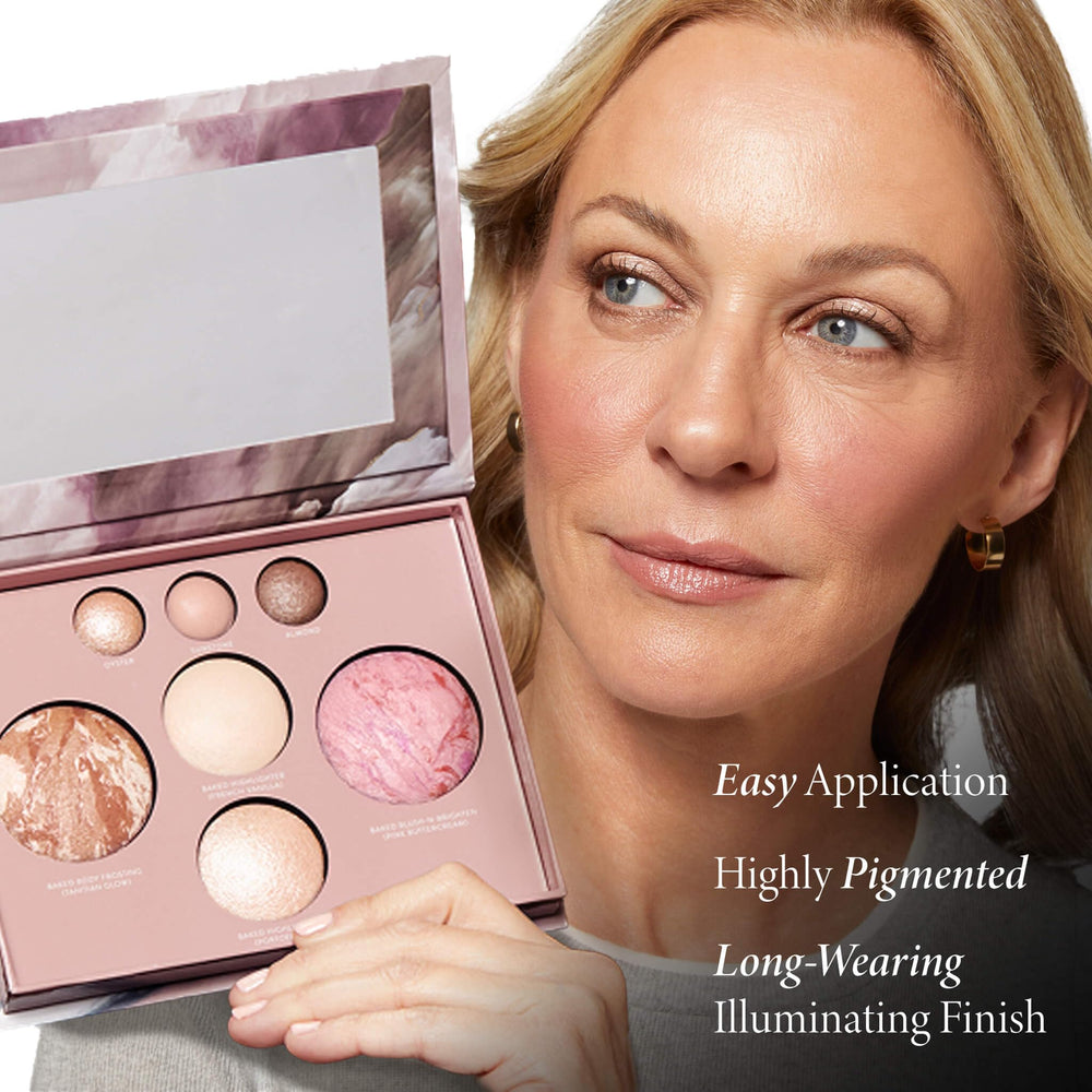 LAURA GELLER finished makeup on model showing natural, radiant full-face result