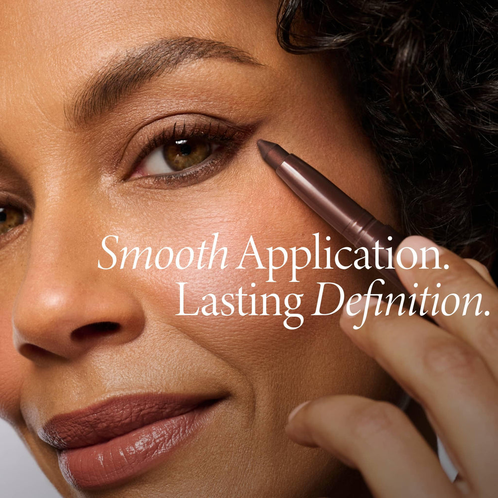 LAURA GELLER NEW YORK kajal pencil smudged smoky eye illustrating blendable finish