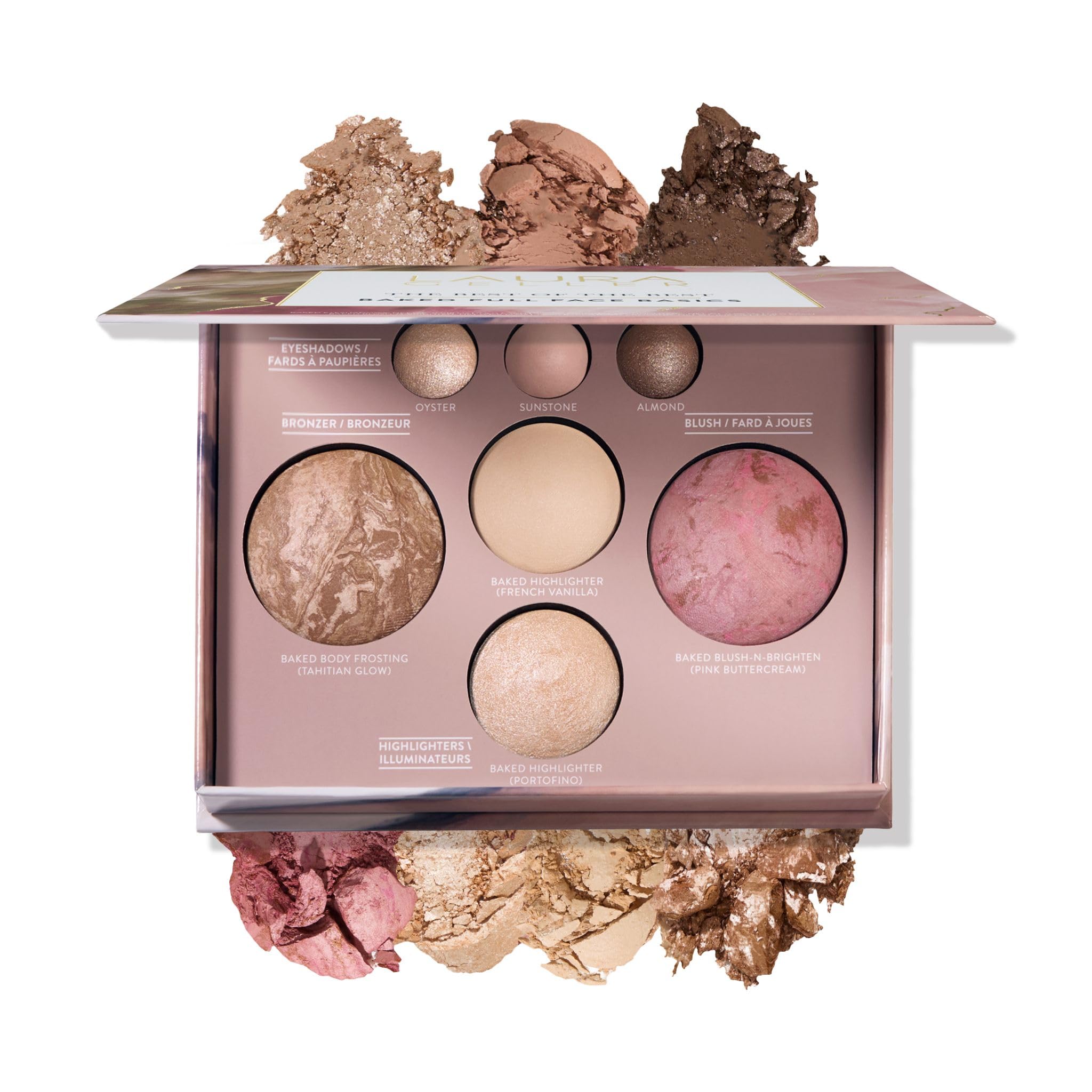 LAURA GELLER compact front packaging showing handheld convenience and travel-ready design