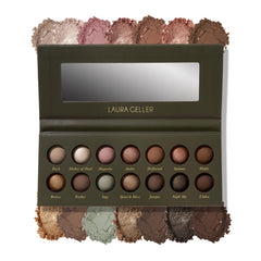 LAURA GELLER palette front packaging showing compact design and shade window for easy travel