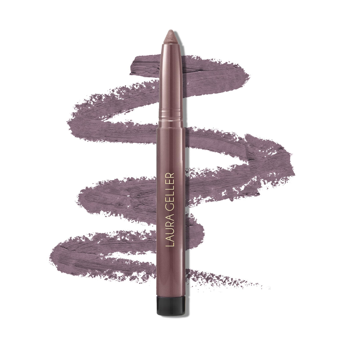 LAURA GELLER front view of smoky plum pencil showing color and size benefit
