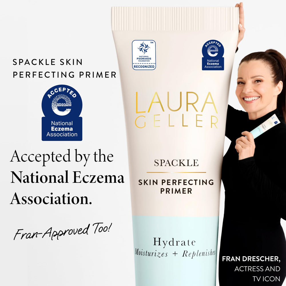 LAURA GELLER size comparison showing 2 fl oz bottle scale and value