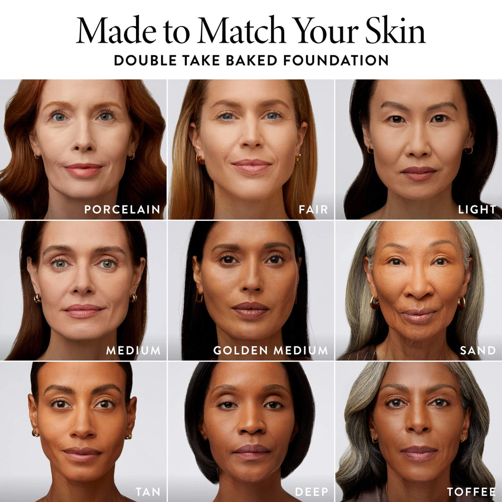 LAURA GELLER arm swatches comparing shades and finish for shade selection benefit
