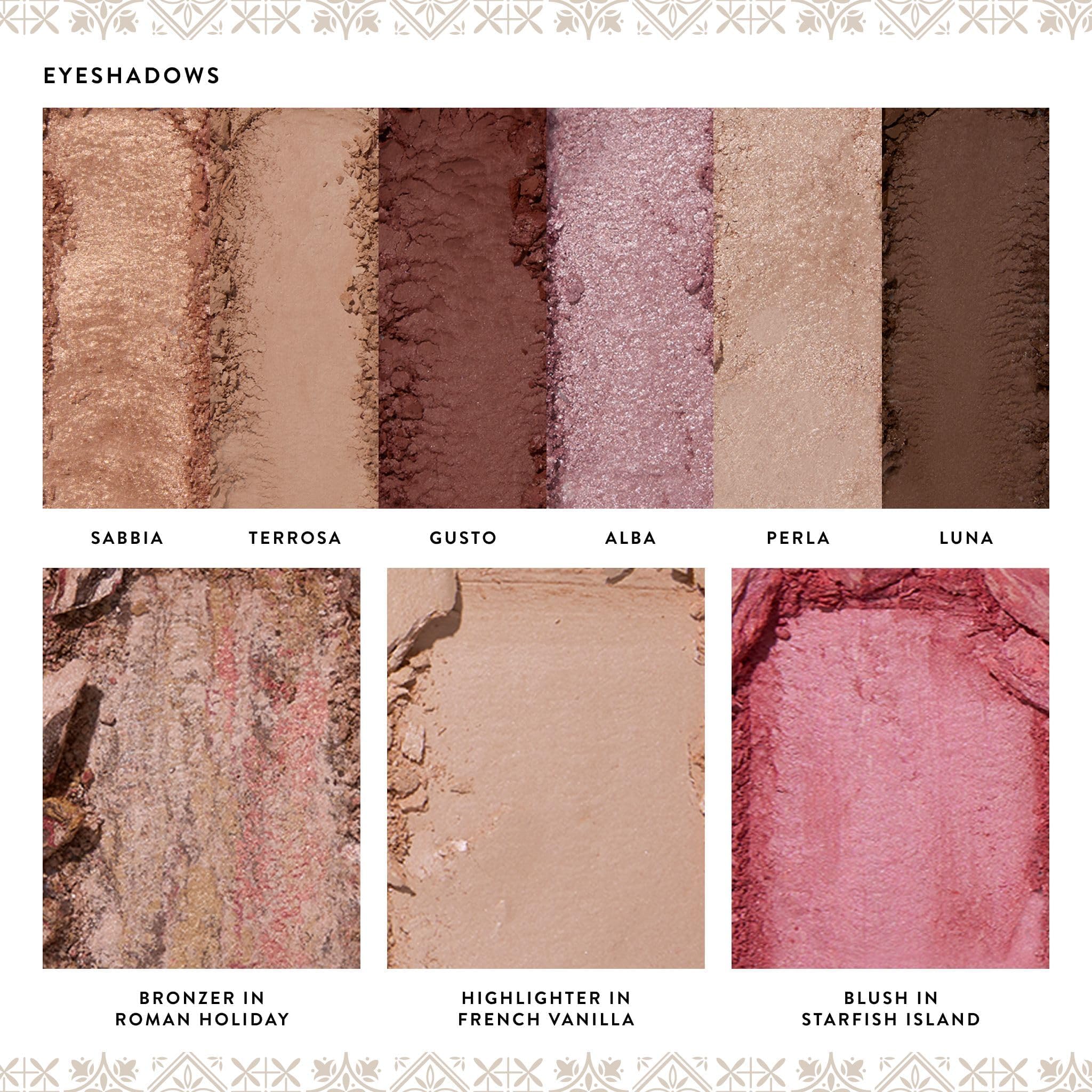 LAURA GELLER close-up of baked eyeshadow texture highlighting smooth blendability