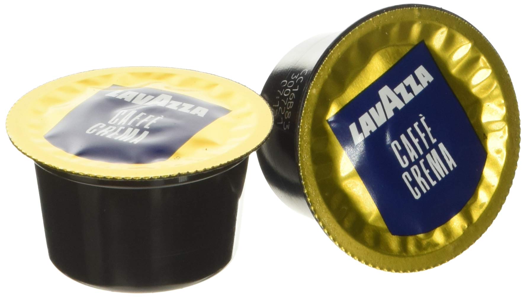 Close-up of Lavazza Blue capsule texture and seal highlighting freshness