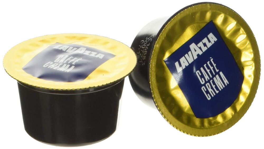 Close-up of Lavazza Blue capsule texture and seal highlighting freshness