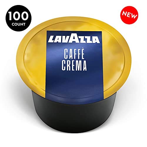 Pack label and printed DD/MM/YY expiration date on Lavazza Blue box for freshness assurance