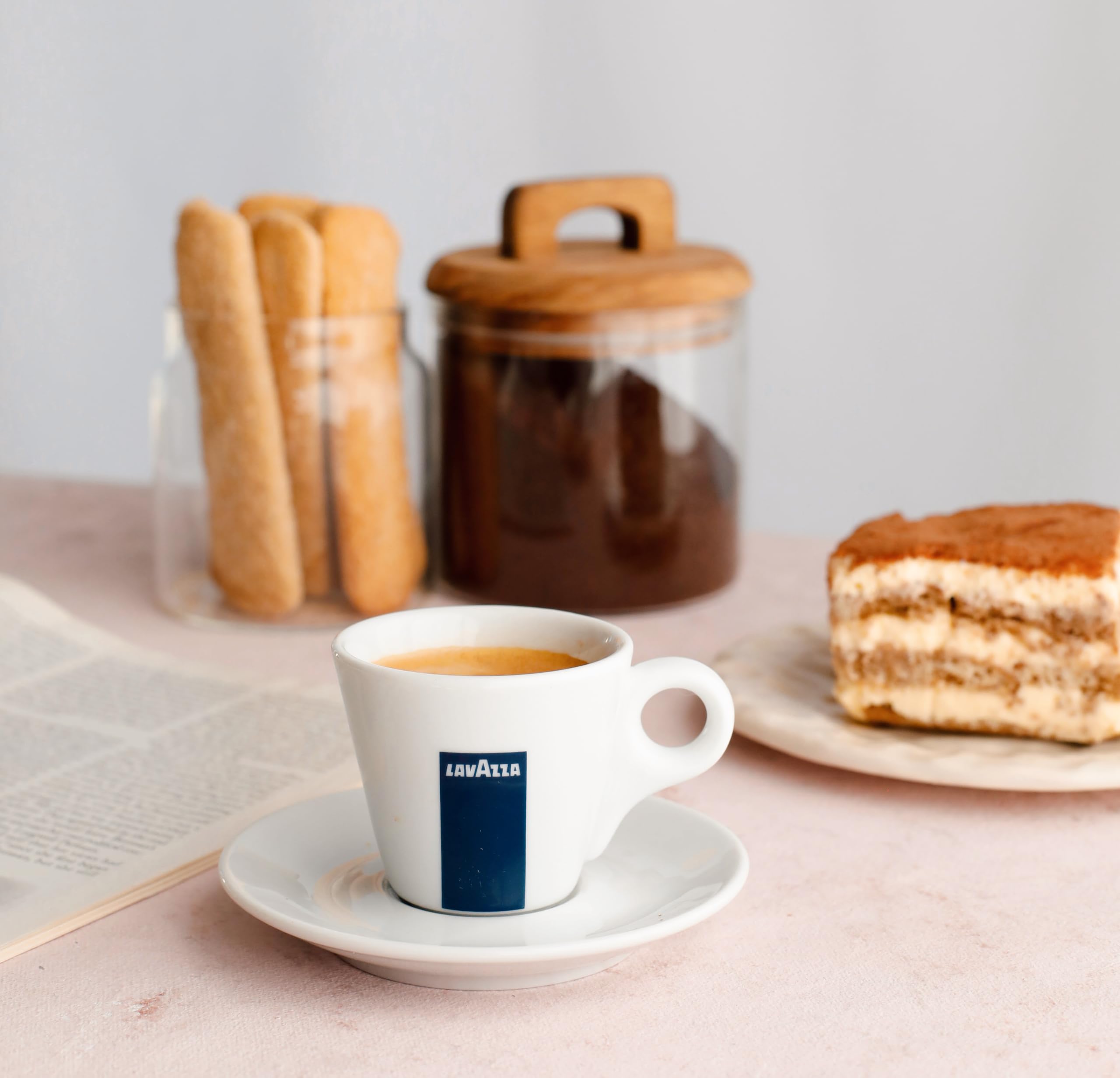 Lavazza espresso shot with thick crema illustrating rich body and visual appeal