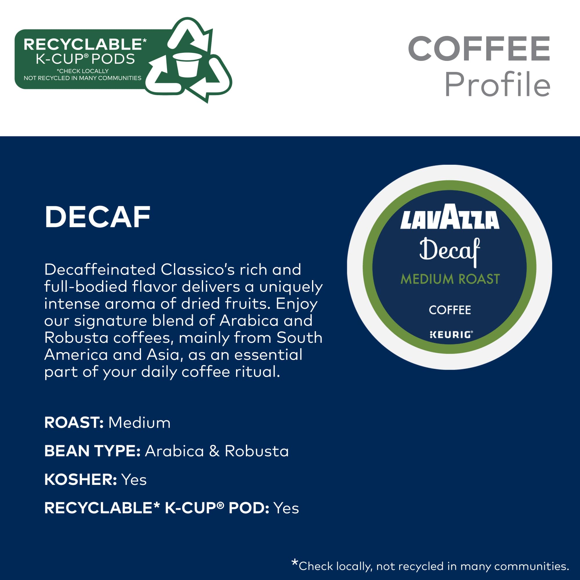 Lavazza pod inserted in Keurig brewer showing easy compatibility benefit