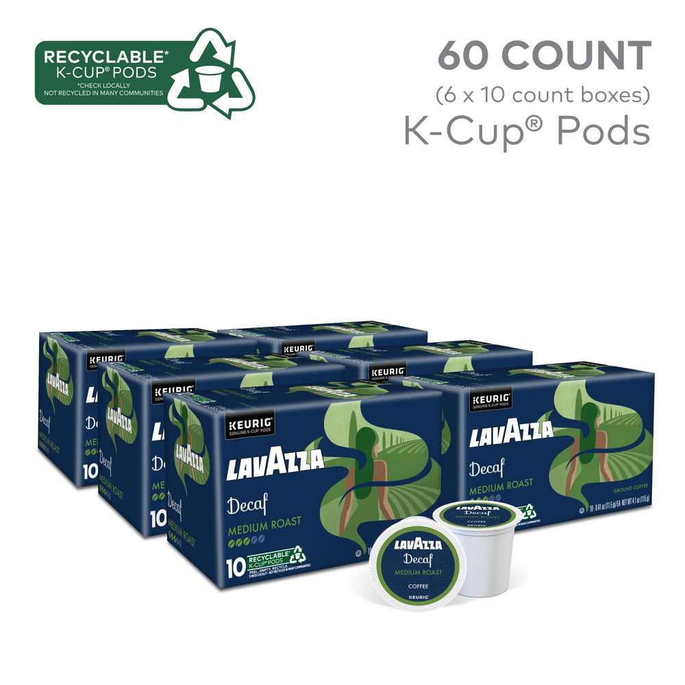 Lavazza single K-Cup pod close-up highlighting sealed freshness benefit