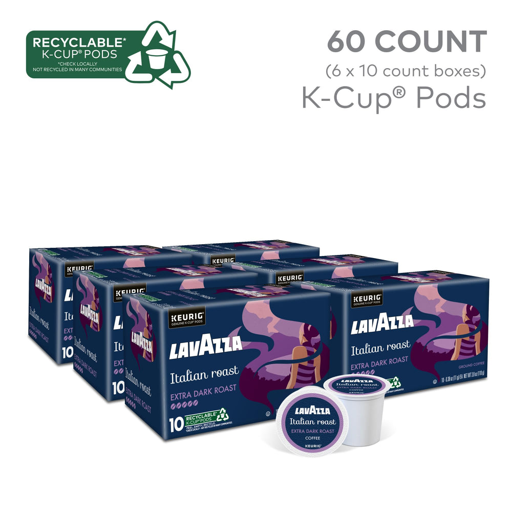 Lavazza K-Cup pod close-up highlighting pod design and fresh seal