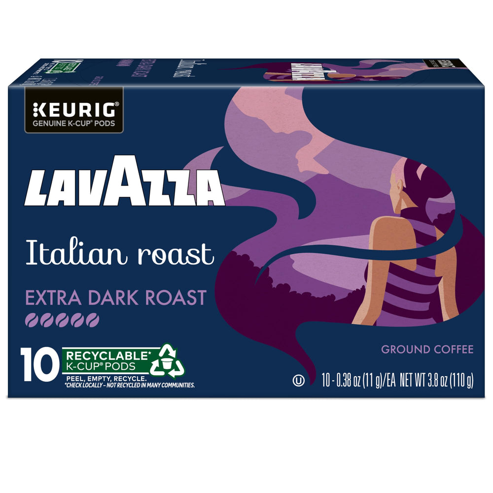 Lavazza morning kitchen lifestyle image showing convenient single-serve benefit