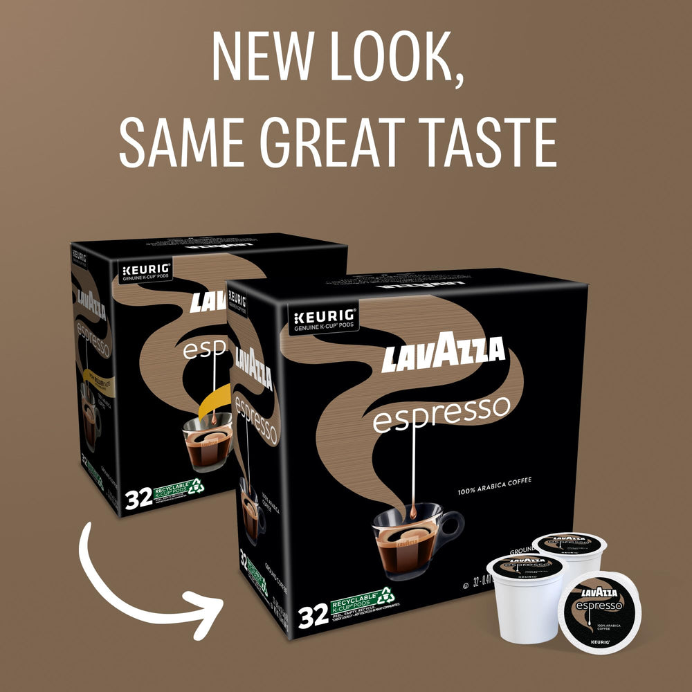 Lavazza pod close-up displaying seal and shape for freshness and fast single-serve use