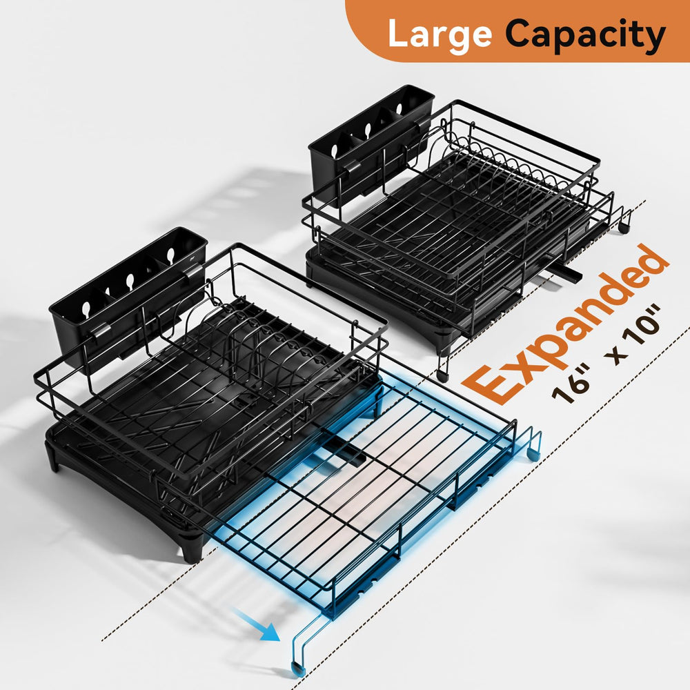 Laveshop expanded width showing increased capacity to dry more dishes quickly