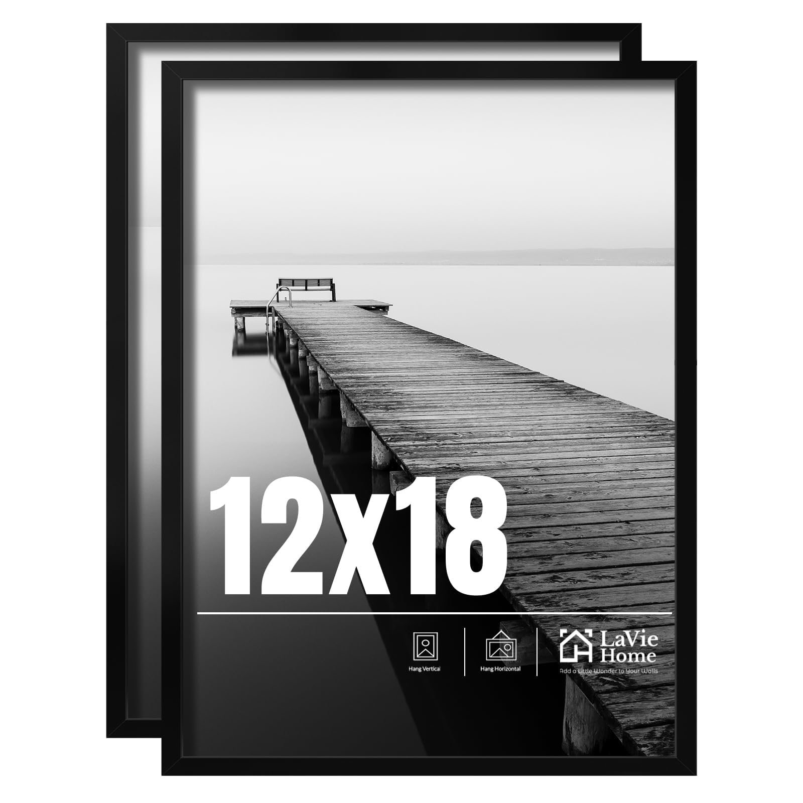 LaVie Home front view of 12x18 frame showing sleek display benefit