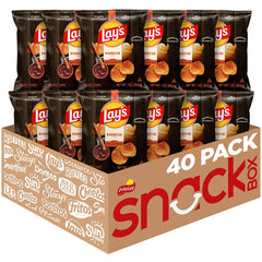 Lay's front packaging showing barbecue flavor and single-serve convenience