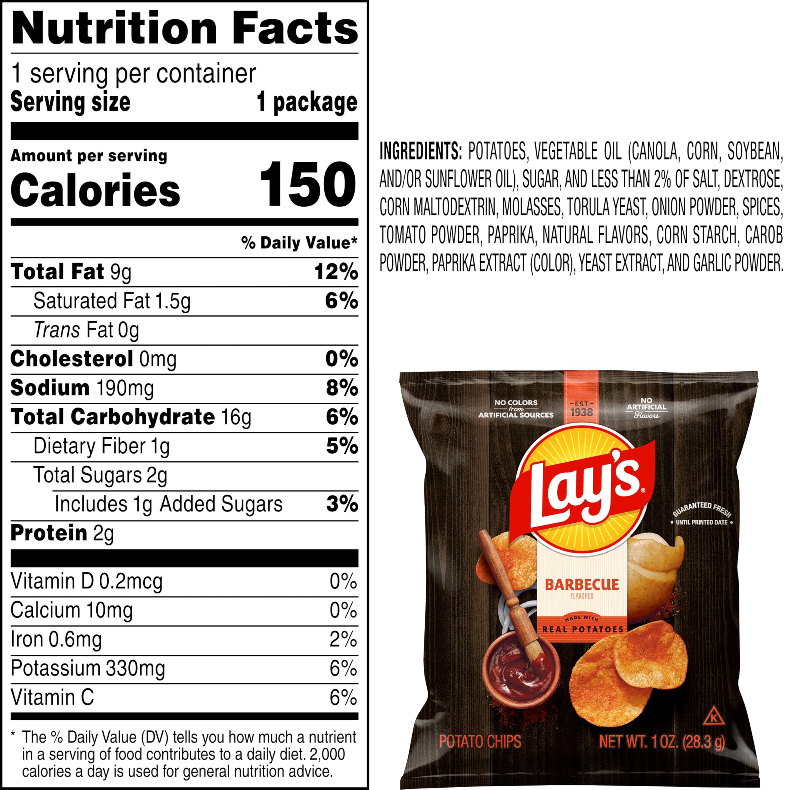 Lay's open bag with chips spilling for easy serving and fresh appeal
