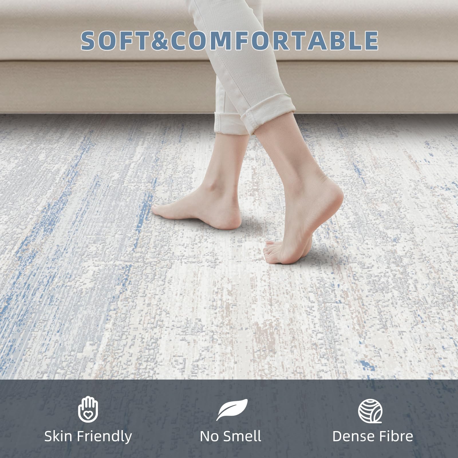 Lbris rug under bed styling adding softness and layered bedroom warmth