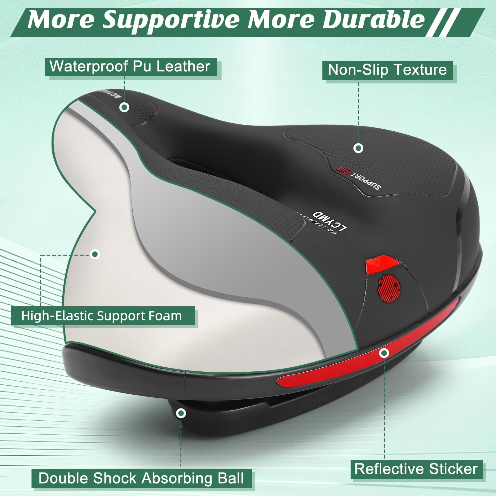 LCYMD saddle installed on an urban bike for improved riding comfort