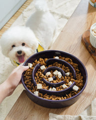 LE TAUCI close-up of maze pattern that slows eating for safer digestion