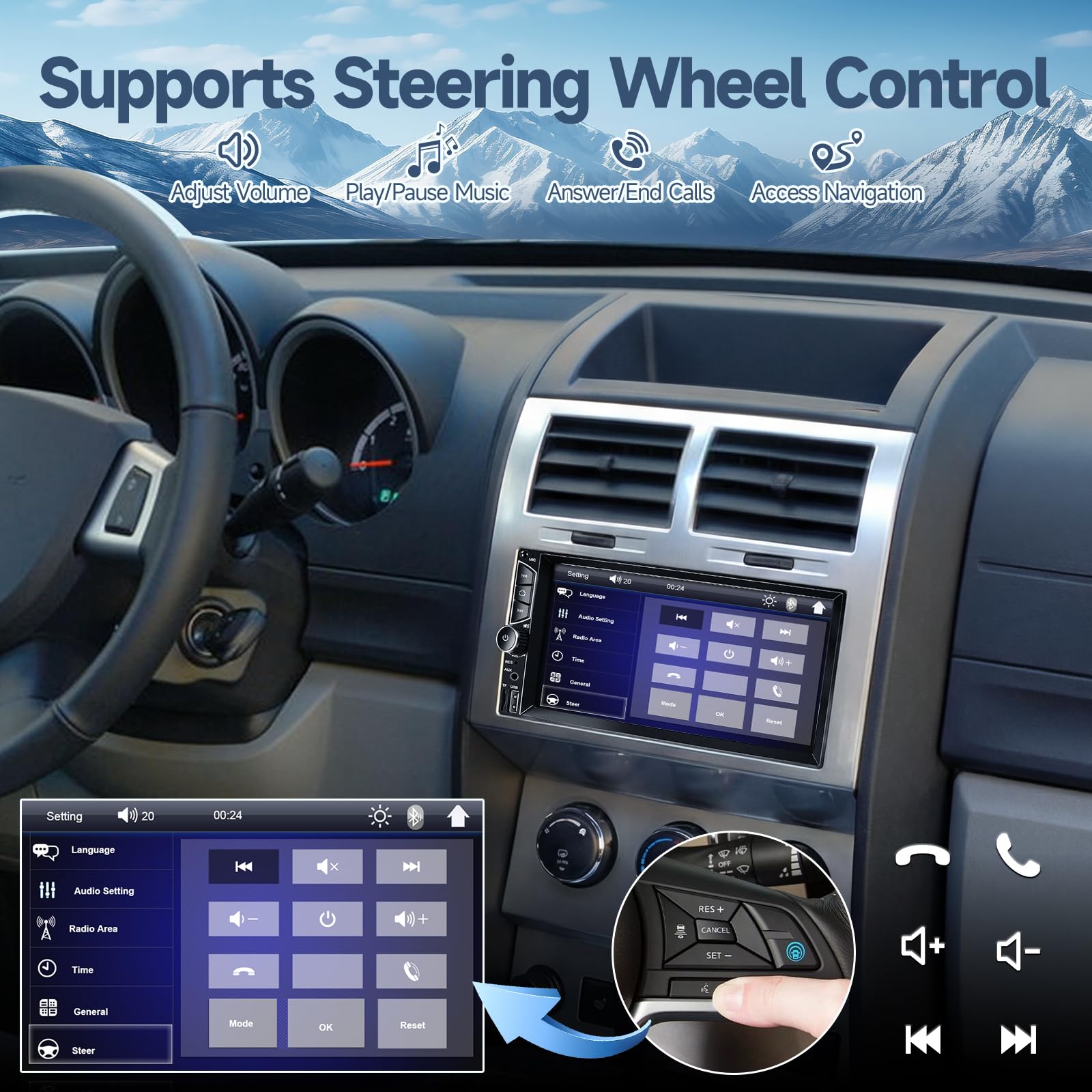 Leadfan connected backup camera view for safer reverse parking