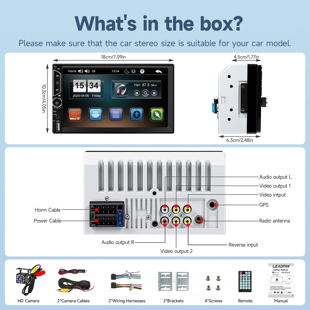 Leadfan installed in car dashboard offering modern multimedia control