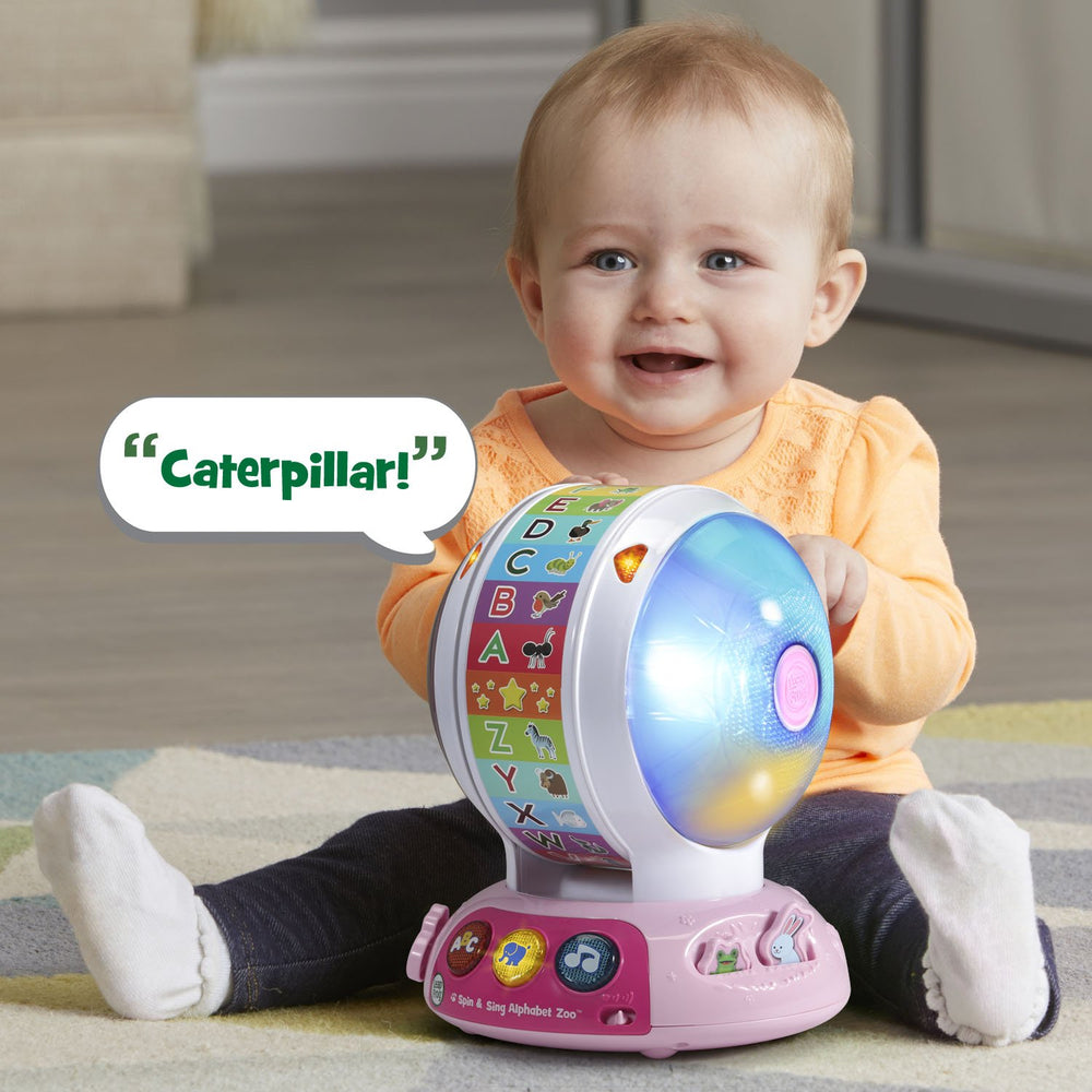 LeapFrog frog and rabbit buttons close-up for pressing and auditory rewards