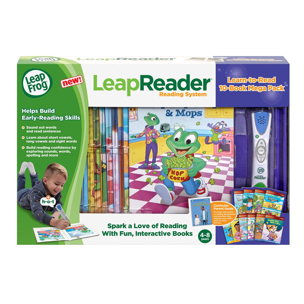 LeapFrog LeapReader child engaged at table using pen to build reading skills