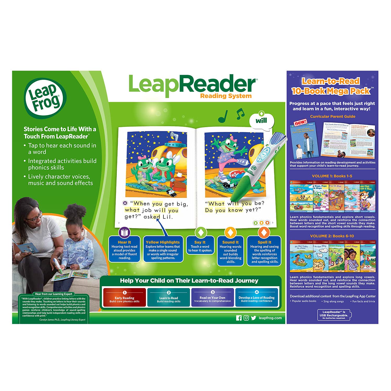 LeapFrog LeapReader digital downloads screen showing audio and extras