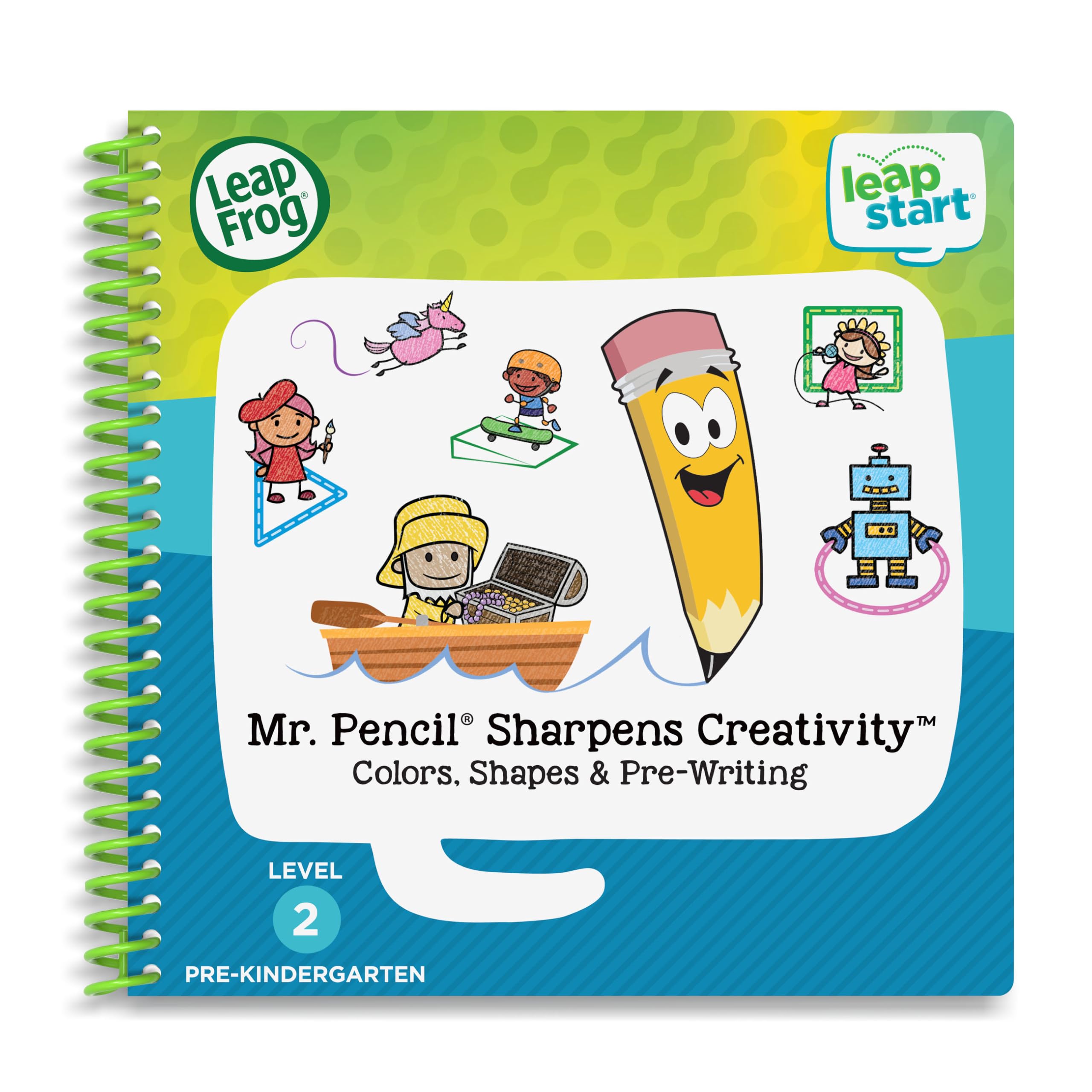 LeapFrog books in a child's hand showing compact size and portability