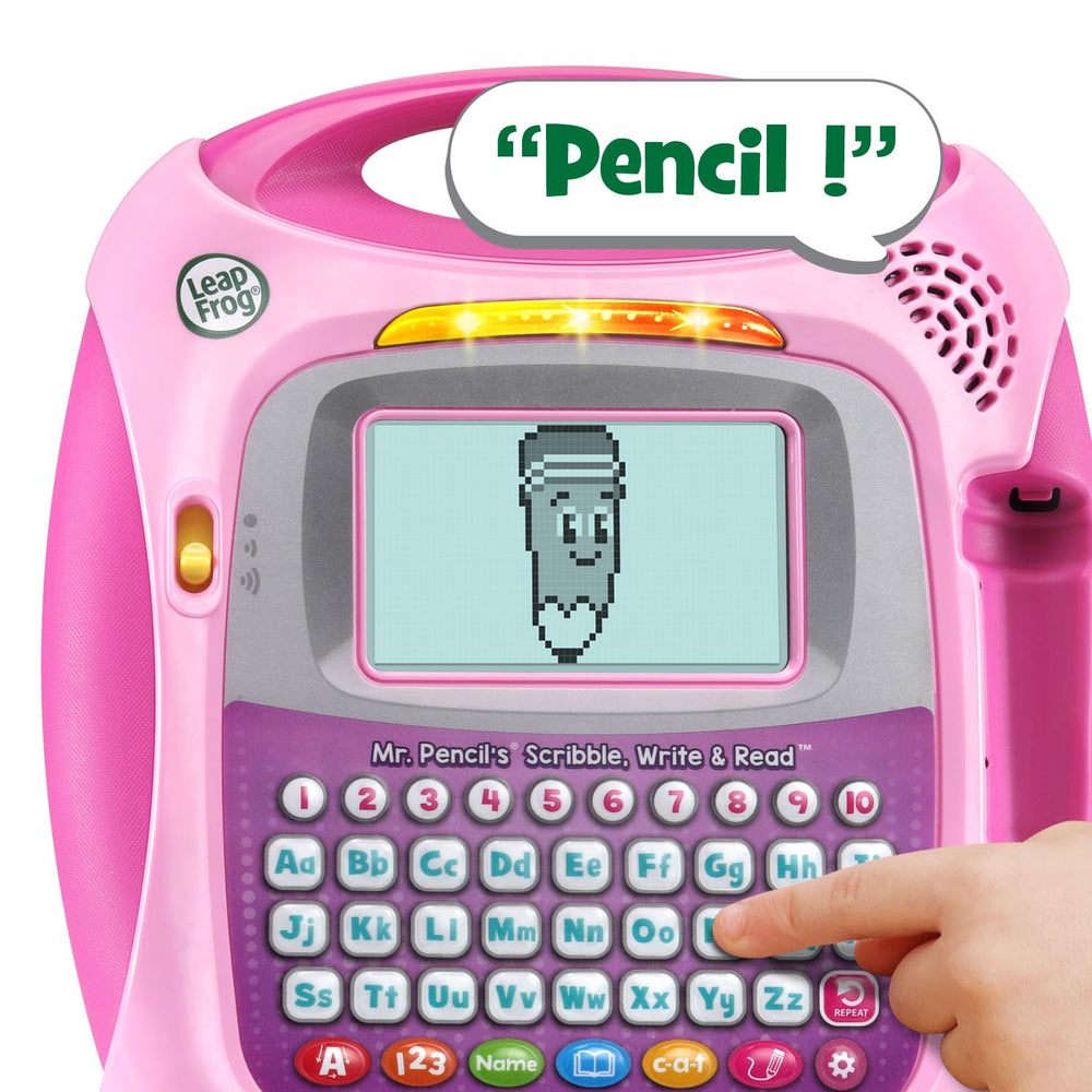 LeapFrog Mr. Pencil screen with letters transforming into animated animals for engagement