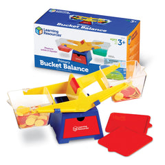 Learning Resources front view of balance showing buckets and base, useful for classroom demonstrations