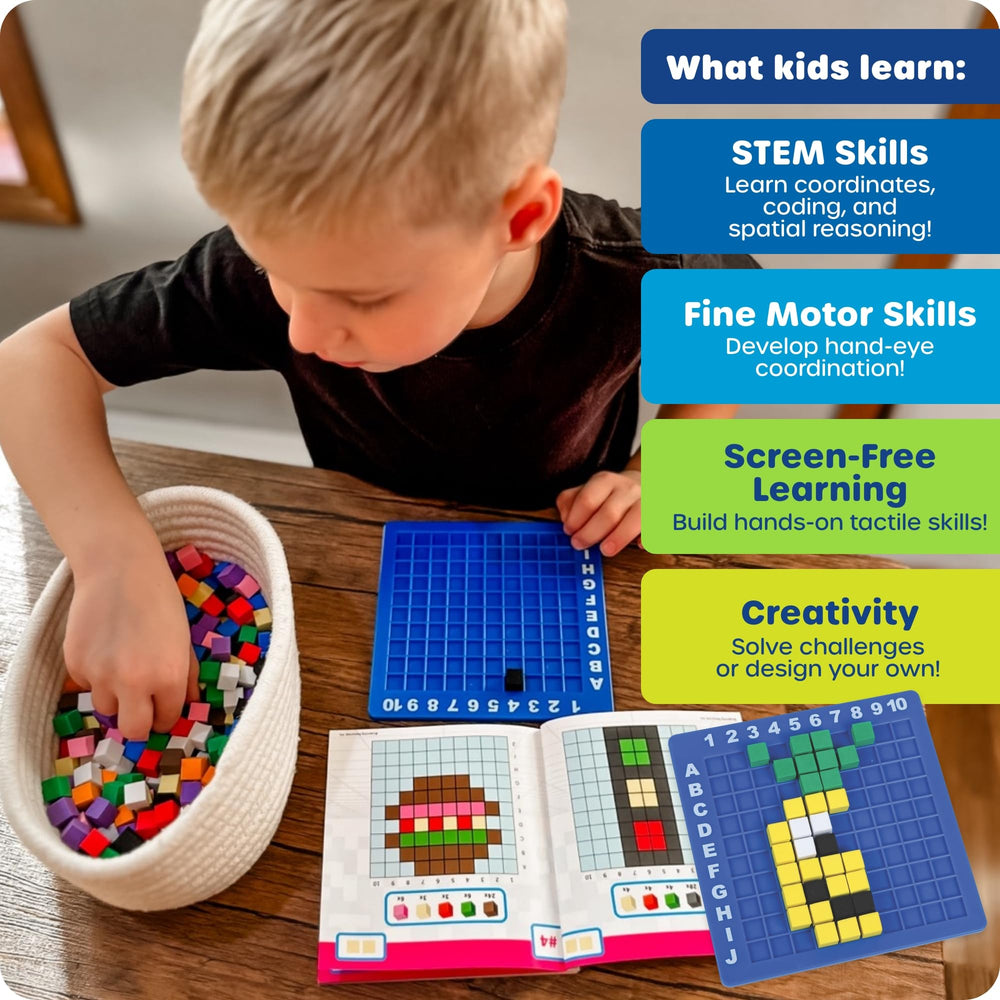 Learning Resources close-up of foam pixel texture and easy-grip edges