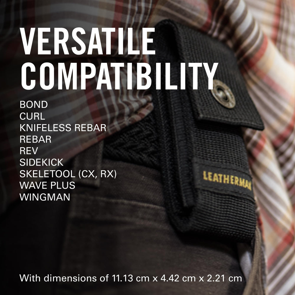 Leatherman close-up stitching detail showing reinforced durability benefit