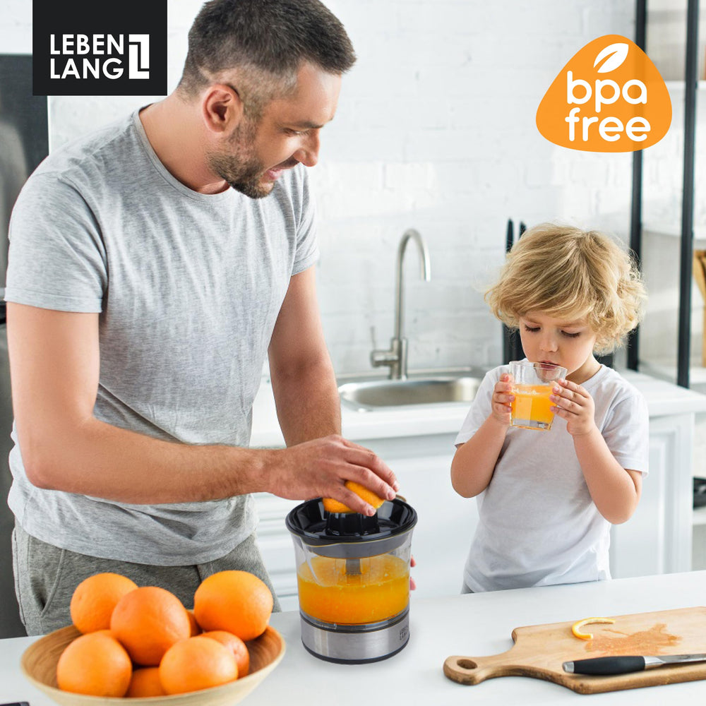 LEBENLANG juicer removable parts shown ready for dishwasher safe cleaning