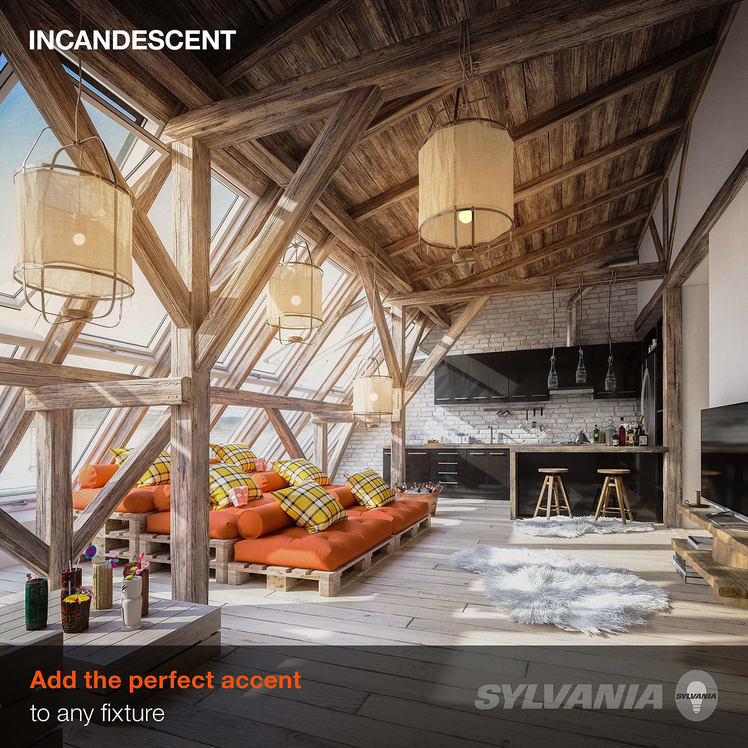 LEDVANCE Sylvania bulb installed in vanity fixture demonstrating flattering light